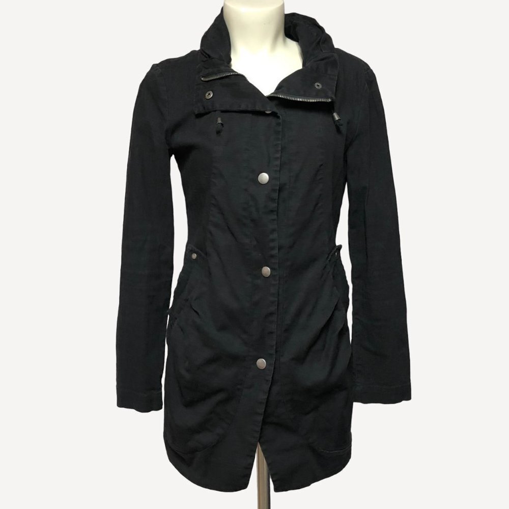 Mia Melon Black Lightweight Cotton Jacket Size Small